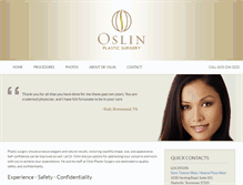Tablet Screenshot of oslinmd.com